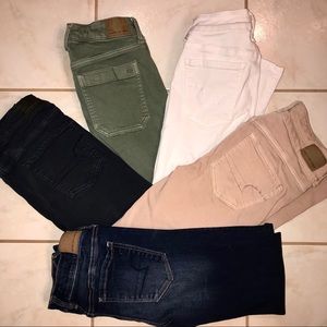 🔥 BUNDLE OF 5 AMERICAN EAGLE PANTS 🦅 (SIZE 4)